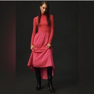 Vibrant Pink Knit Dress